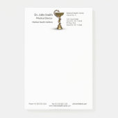 医療用スネークボウル衛生方白カドゥセウス青銅 ポストイット (正面)