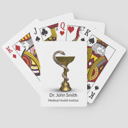 医療用スネークボウル衛生方白色ブロンズカドゥセウス トランプ (裏面)