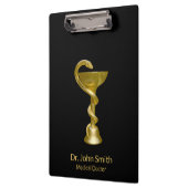 医療用スネークボウル衛生的金ゴールドカドゥセウス階級 クリップボード (左)