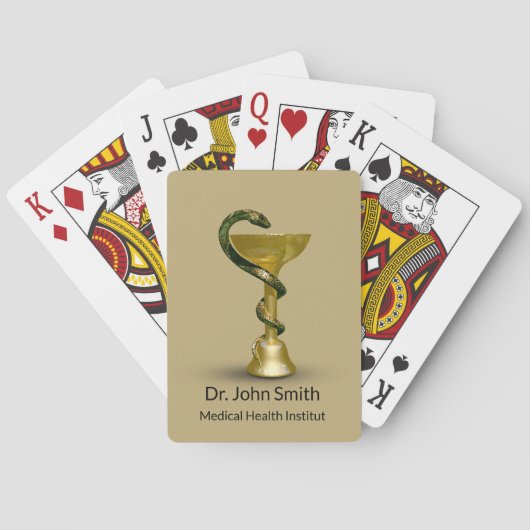 医療用スネークボウル衛生金ゴールドベージュカドゥセウス トランプ (裏面)