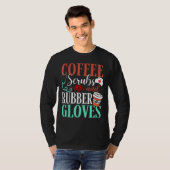 医療用ナースコーヒースクラブ及びゴム手袋コフ Tシャツ (正面フル)