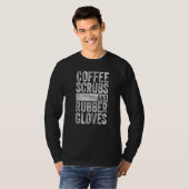 医療用ナースコーヒースクラブ及びゴム手袋 Tシャツ (正面フル)