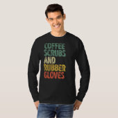 医療用ナースコーヒースクラブ及びゴム手袋 Tシャツ (正面フル)