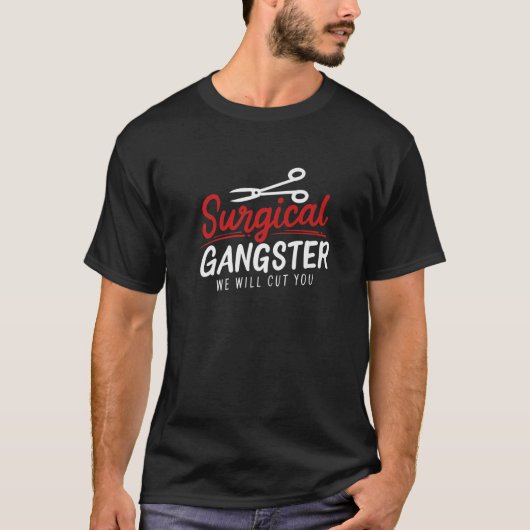 医療用ナーススクラブおもしろいTeの外科用ギャング Tシャツ (正面)