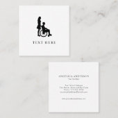 医療用ナース車椅子 スクエア名刺 (正面/裏面)