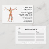 医療用ヒト体骨格筋アポイントメント 予約カード (正面/裏面)