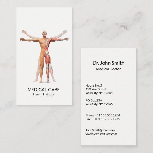 医療用ヒト体骨格筋名刺 名刺 (正面/裏面)