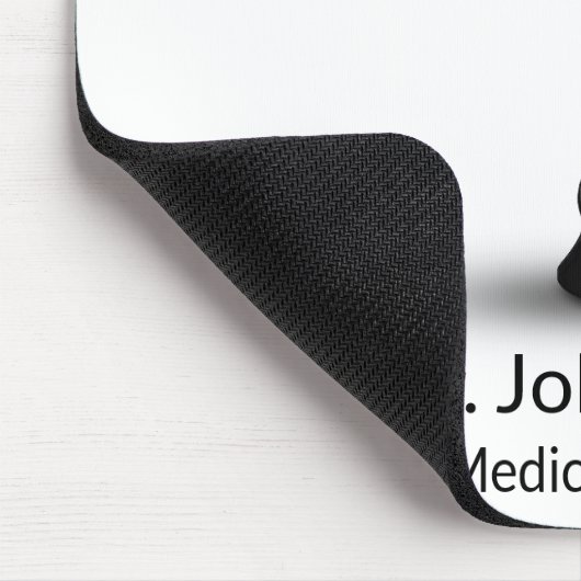 医療用ブラックスネークボウル衛生派ホワイトカドゥセウス マウスパッド (コーナー)