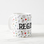 医療用プリントセラミックマグカップ コーヒーマグカップ (正面左)