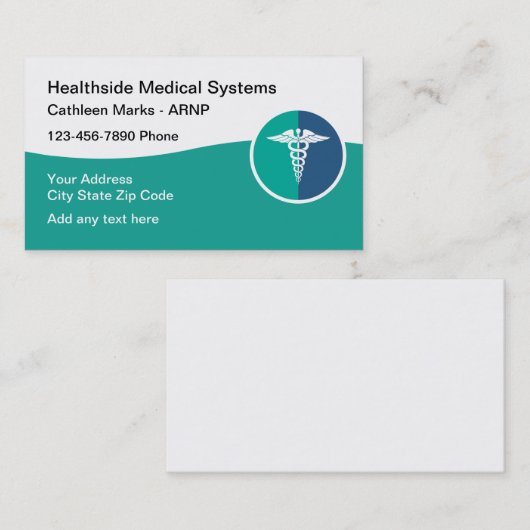 医療用プロフェッショナルモダン名刺 名刺 (正面/裏面)