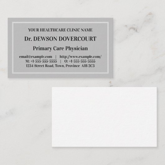 医療用プロフェッショナル伝統的名刺 名刺 (正面/裏面)