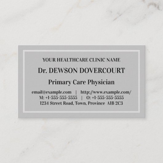 医療用プロフェッショナル伝統的名刺 名刺 (正面)