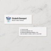 医療用マスクを着たかわいいクマナース|過去記事 スキニー名刺 (正面/裏面)