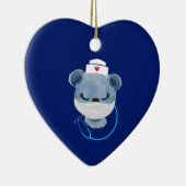 医療用マスクを着たかわいいクマナース|過去記事 セラミックオーナメント (右)