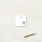 医療用マスクを着たかわいいクマナース|過去記事 ポストイット (デスク上)