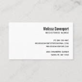 医療用マスクを着たかわいいクマナース|過去記事 名刺 (裏面)