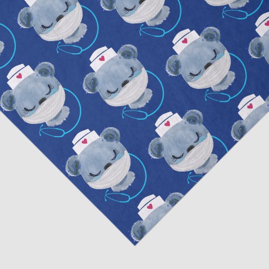 医療用マスクを着たかわいいクマナース|過去記事 薄葉紙 (詳細)