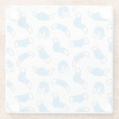 医療用マスクパターン ガラスコースター (裏面)