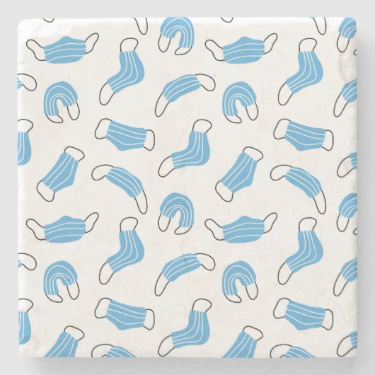 医療用マスクパターン ストーンコースター (正面)