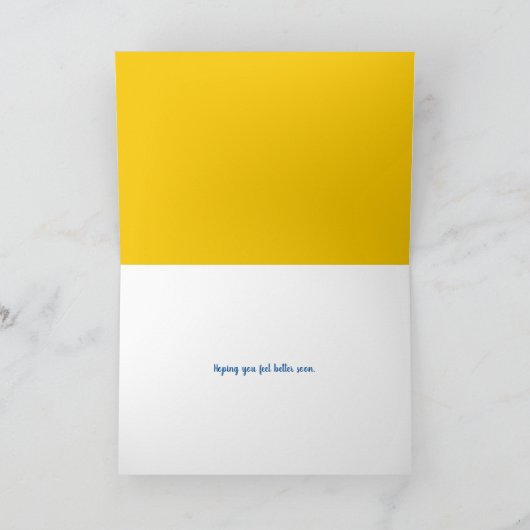 医療用マスク付き黄色顔 カード (内部)