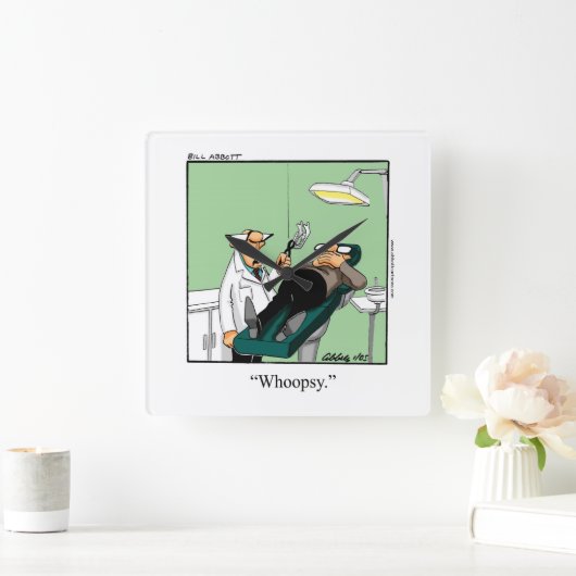 医療用ユーモアの壁時計 スクエア壁時計 (ホーム)