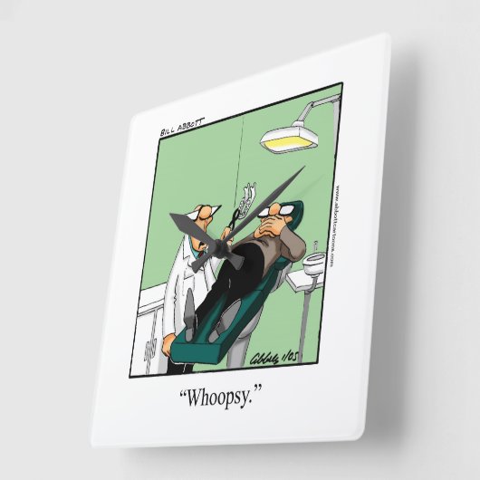 医療用ユーモアの壁時計 スクエア壁時計 (傾斜)