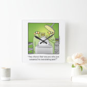 医療用ユーモアの壁時計 スクエア壁時計 (ホーム)