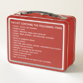 医療用下垂体の応急処置キット救急救命室 メタルランチボックス (裏面)