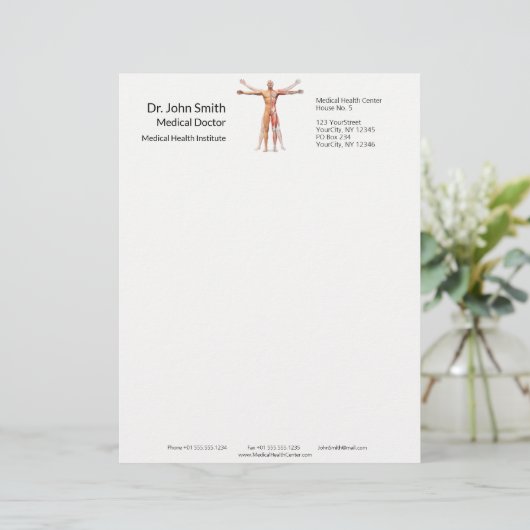 医療用人体体骨格筋-レターヘッド レターヘッド (スタンド正面)