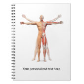 医療用人間の体スケルトン筋肉 – ノートブック (正面)
