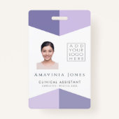 医療用写真ID識別プラスチックバッジ バッジ (正面)