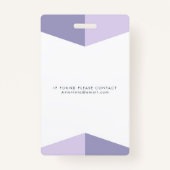 医療用写真ID識別プラスチックバッジ バッジ (裏面)