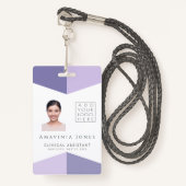 医療用写真ID識別プラスチックバッジ バッジ (正面ランヤード)