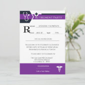 医療用処方箋の退職パーティー 招待状 (スタンド正面)