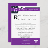 医療用処方箋の退職パーティー 招待状 (正面/裏面)