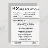 医療用処方箋の退職パーティー 招待状 (正面/裏面)