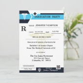 医療用処方箋パッドの卒業招待状 招待状 (スタンド正面)