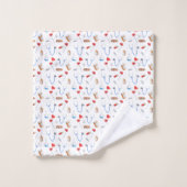 医療用医師器パターン（の模様が）ある バスタオルセット (ウォッシュタオル)