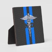 医療用医師MDカドゥセウス炭素繊維プリント フォトプラーク (正面)