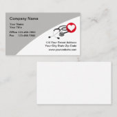 医療用名刺ハート聴診器 名刺 (正面/裏面)