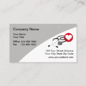 医療用名刺ハート聴診器 名刺 (正面)