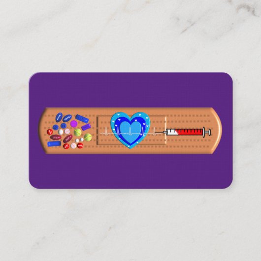 医療用名刺ビッグバンダイドパープル 名刺 (正面)