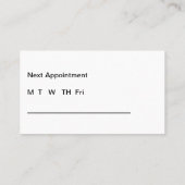 医療用名刺 予約カード (裏面)