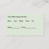 医療用名刺 予約カード (裏面)