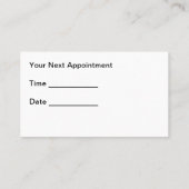 医療用名刺 予約カード (裏面)