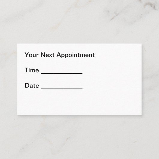 医療用名刺 予約カード (裏面)