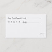 医療用名刺 予約カード (裏面)
