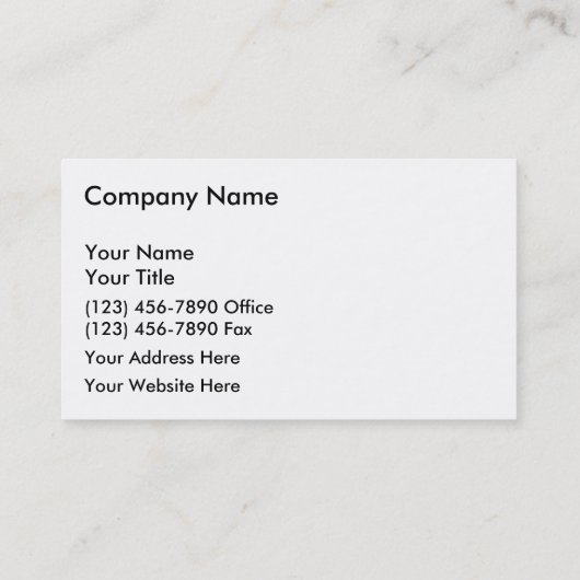 医療用名刺 名刺 (裏面)