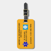 医療用呼吸器CPAPマ運シンオン ラゲッジタグ (正面縦)