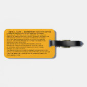 医療用呼吸器CPAPマ運シンオン ラゲッジタグ (裏面横)